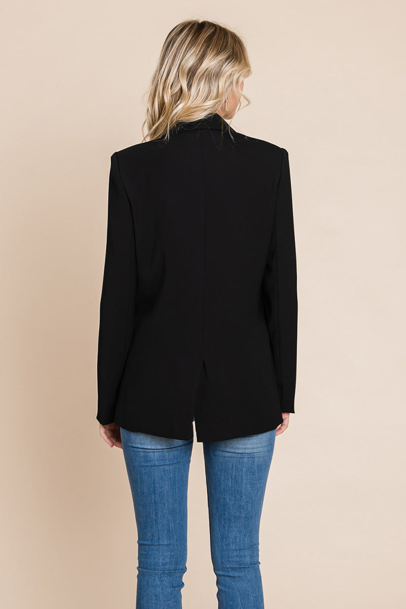 Women’s Jackets – Elegant Double Button Coat with Lapel Collar | Blazer