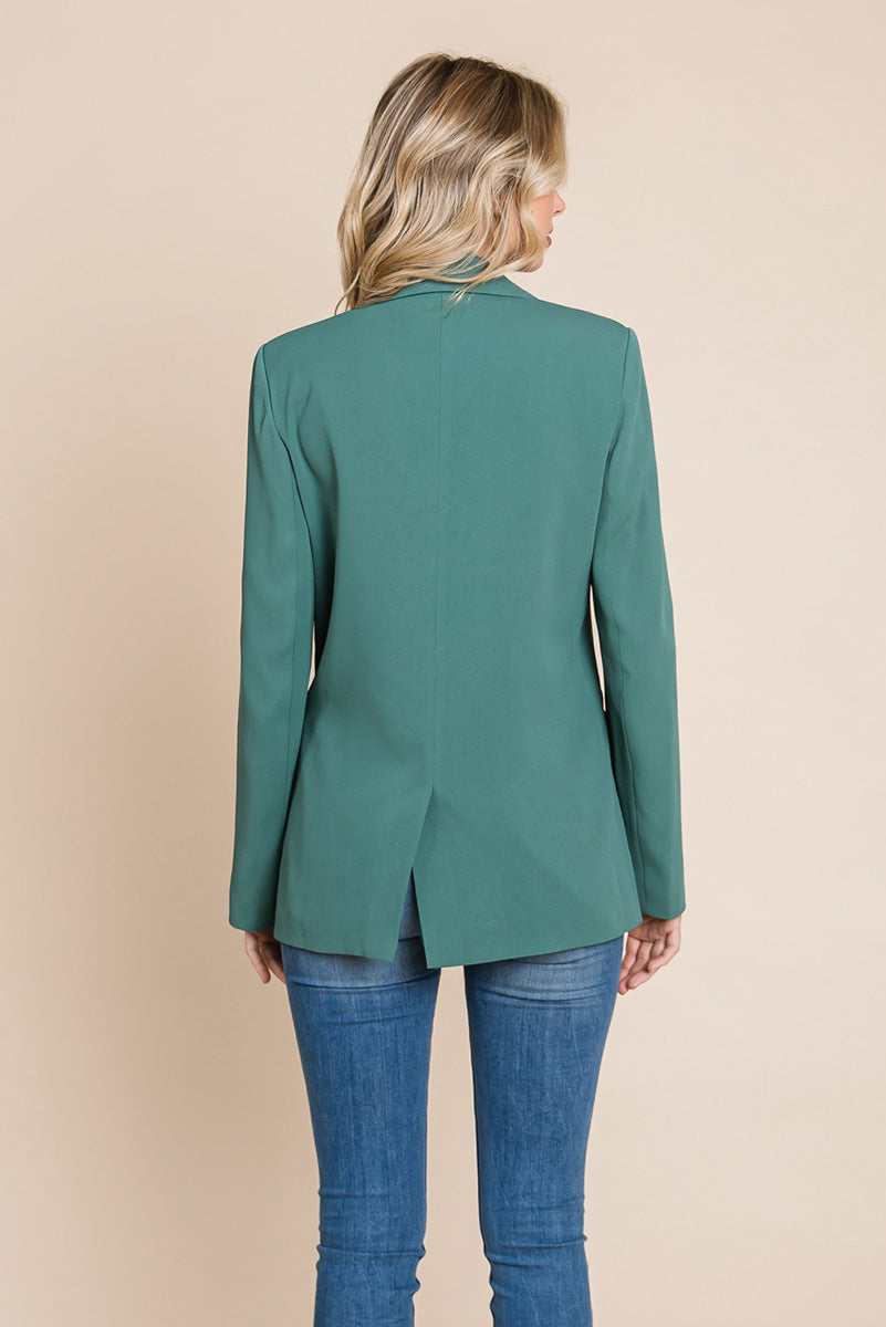 Women’s Jackets – Elegant Double Button Coat with Lapel Collar | Blazer