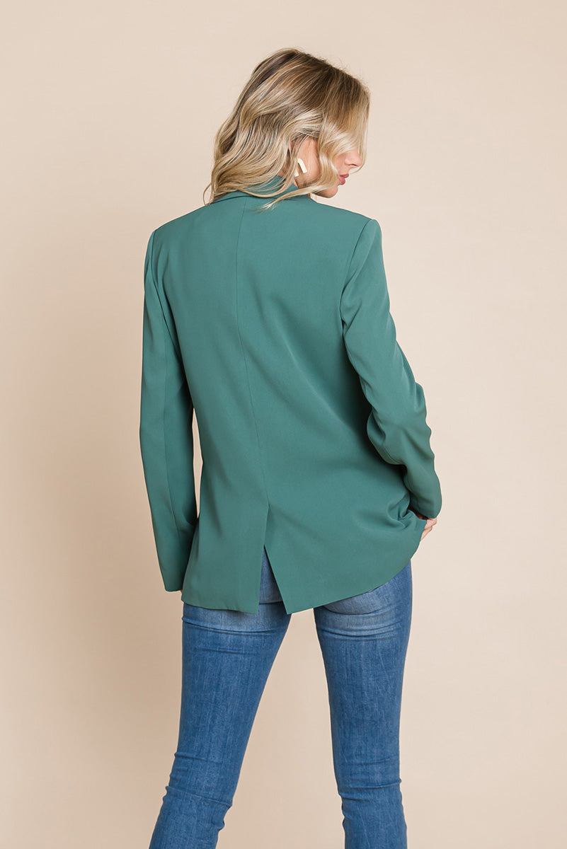 Women’s Jackets – Elegant Double Button Coat with Lapel Collar | Blazer