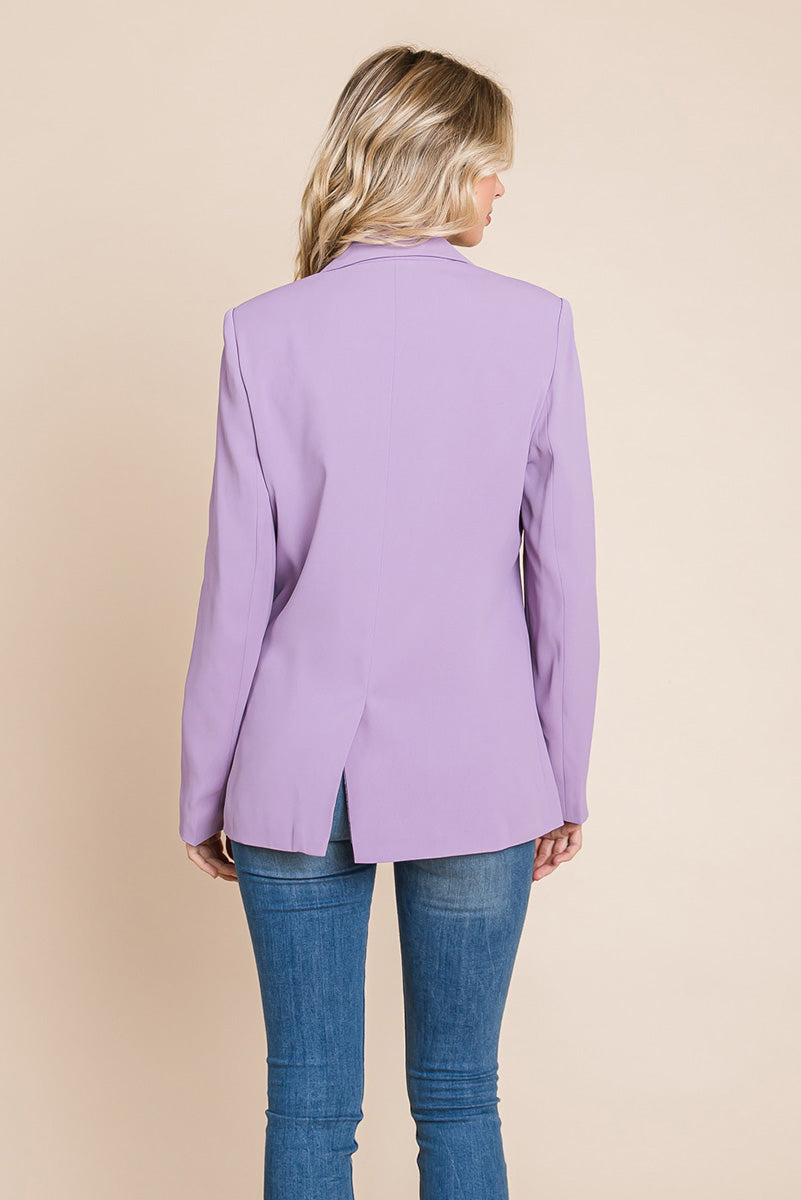 Women’s Jackets – Elegant Double Button Coat with Lapel Collar | Blazer