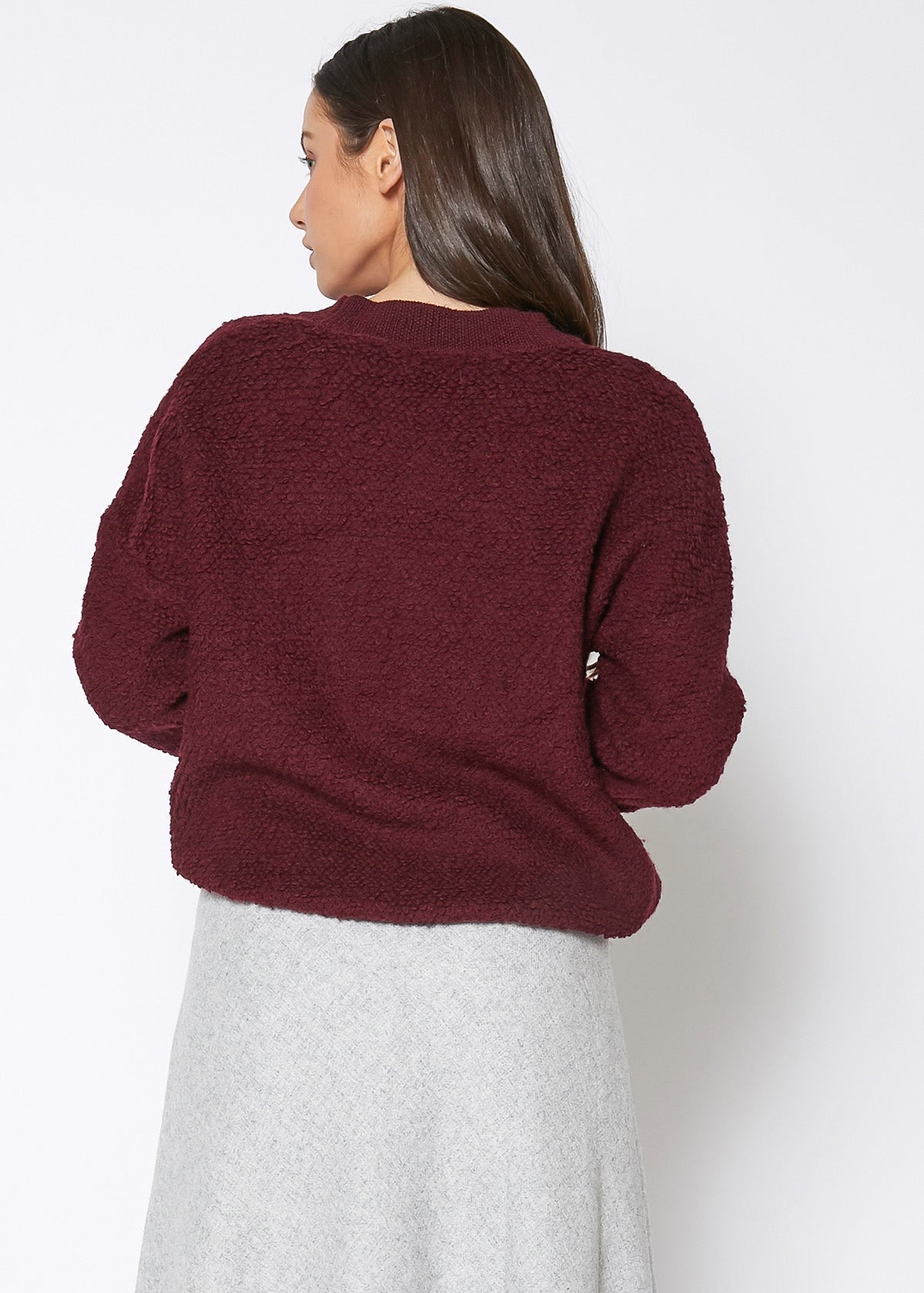 Women's Rag Wool Knit Crew Neck Sweater