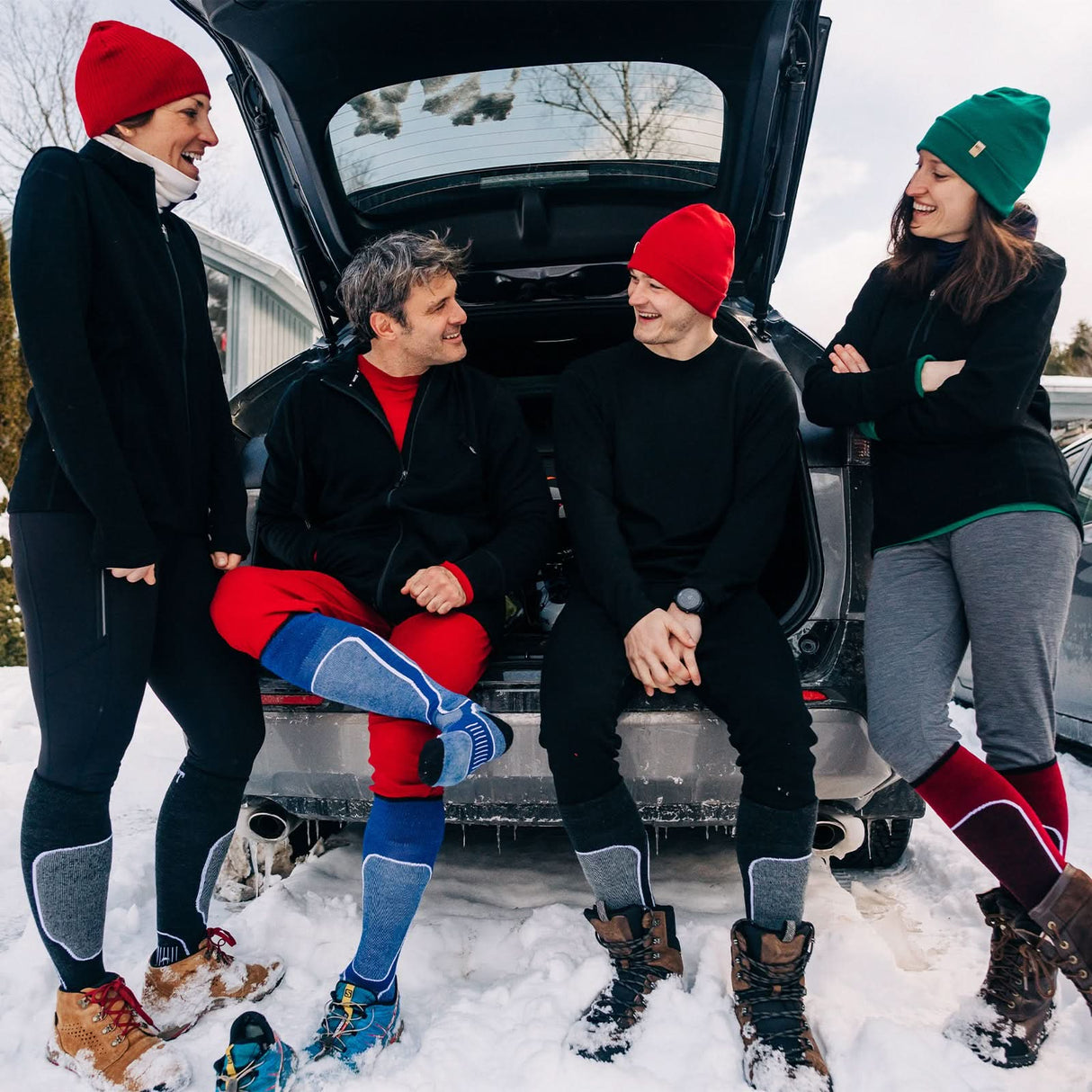 Over The Calf Microweight Cushion Wool Ski Socks, Mountain Heritage Elite