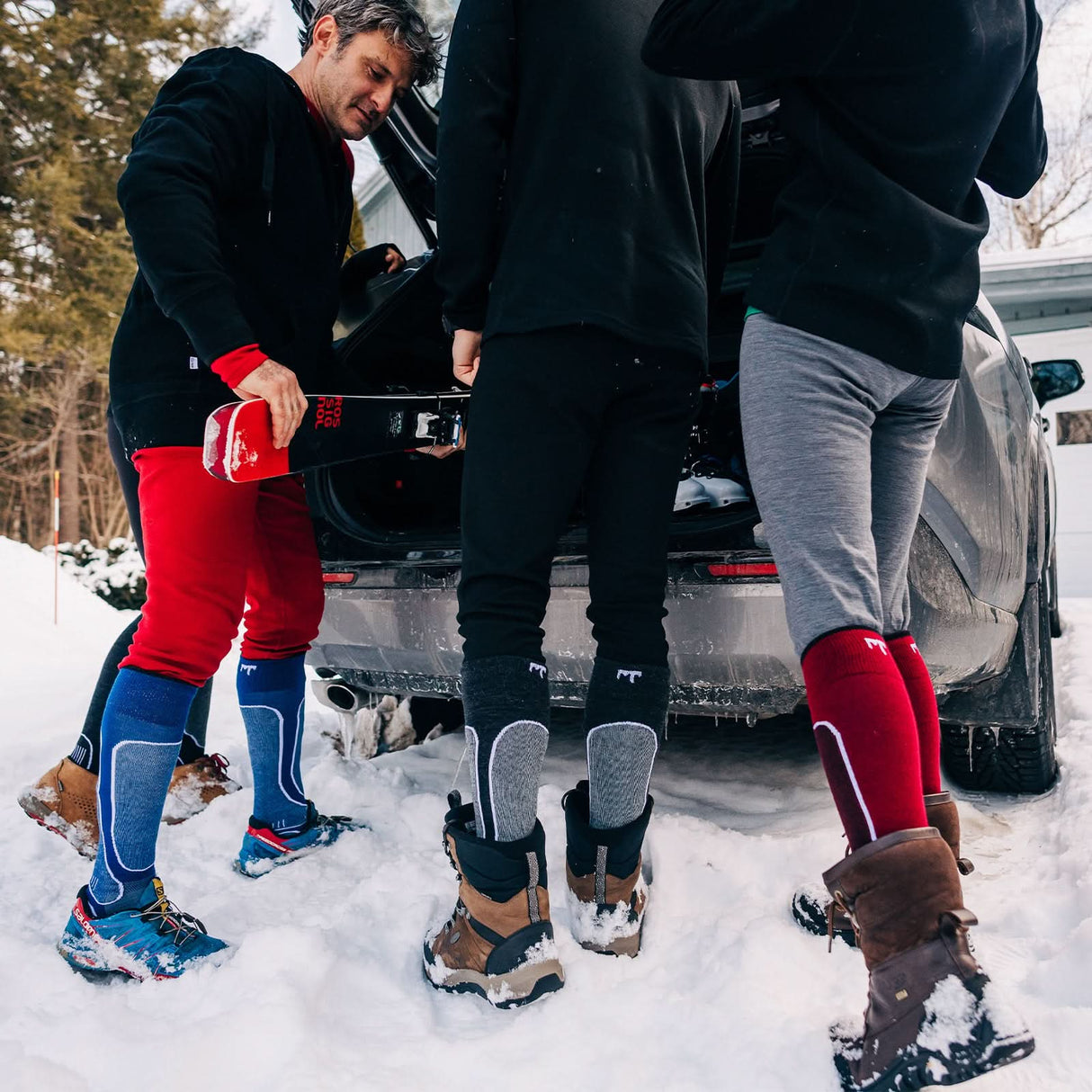 Over The Calf Wool Snowboard Socks with Light Cushion