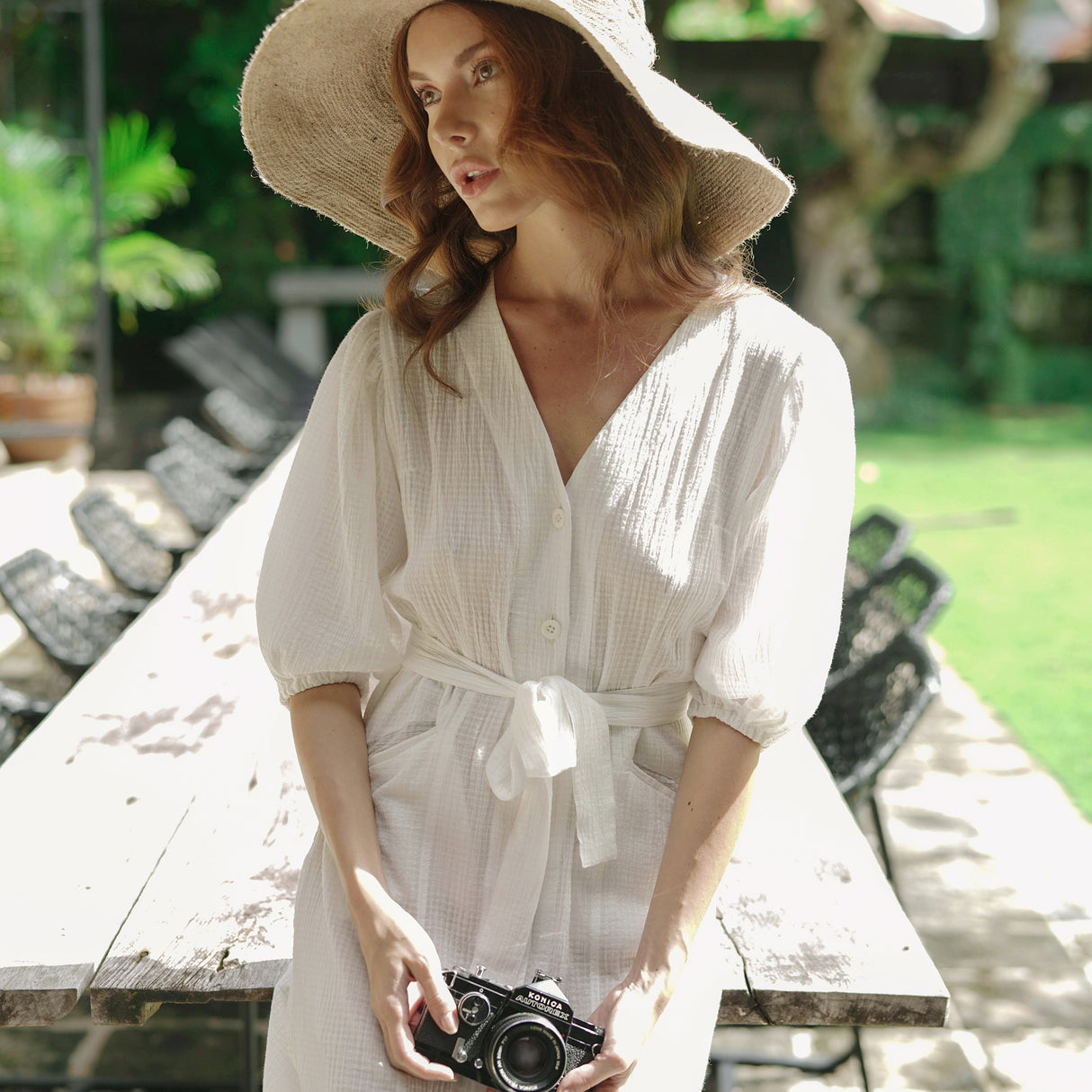 white midi dress for spring and summer fashion 2025