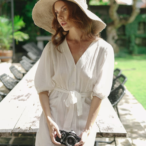 white midi dress for spring and summer fashion 2025