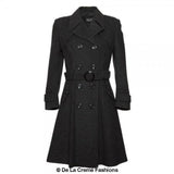 Women's Wool Blend Double Breasted Coat, Women's Wool Coat