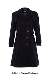 Women's Wool Blend Double Breasted Coat, Women's Wool Coat