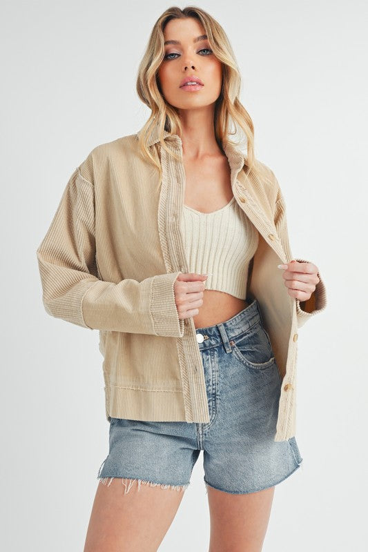 spring 2025 fashion, women's corduroy jacket