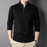 Men's Casual Stand Collar Long Sleeve Top | Slim Fit Sweaters | Men's Lightweight Pullover