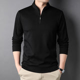 Men's Casual Stand Collar Long Sleeve Top | Slim Fit Sweaters | Men's Lightweight Pullover