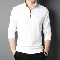Men's Casual Stand Collar Long Sleeve Top | Slim Fit Sweaters | Men's Lightweight Pullover