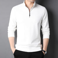 Men's Casual Stand Collar Long Sleeve Top | Slim Fit Sweaters | Men's Lightweight Pullover