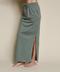 Side Slit Maxi Skirt, Hemp & Cotton Maxi Skirt, Women's Maxi Skirt, Made in USA