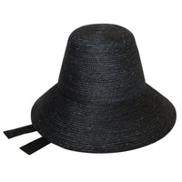 Women's Jute Straw Hat, Black, by MEG