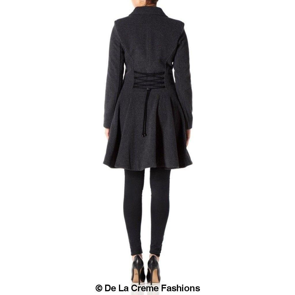 Women’s Wool Blend Double Breasted Skater Coat