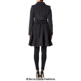 Women’s Wool Blend Double Breasted Skater Coat