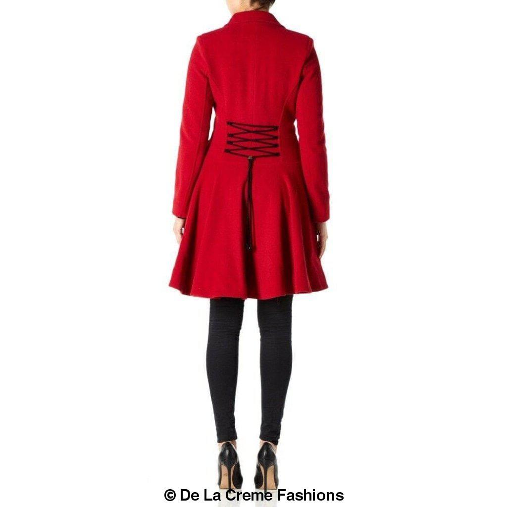 Women’s Wool Blend Double Breasted Skater Coat