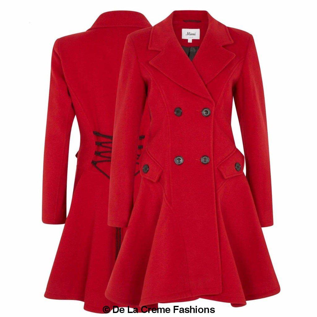 Women’s Wool Blend Double Breasted Skater Coat