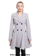 Women’s Wool Blend Double Breasted Skater Coat
