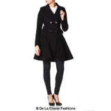 Women’s Wool Blend Double Breasted Skater Coat