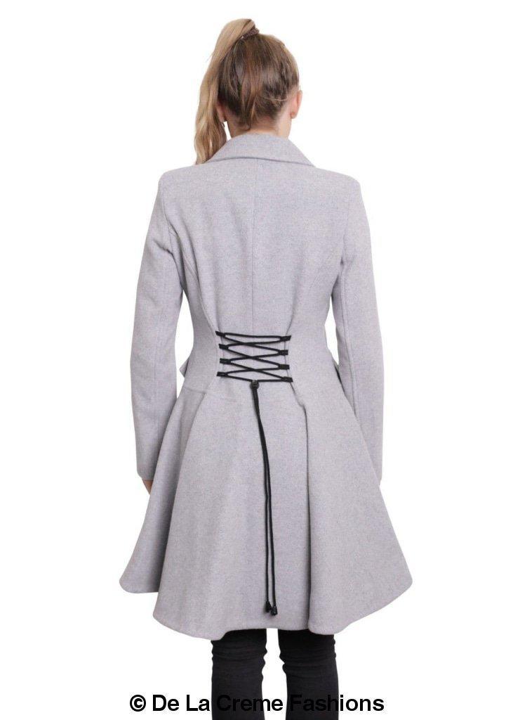 Women’s Wool Blend Double Breasted Skater Coat