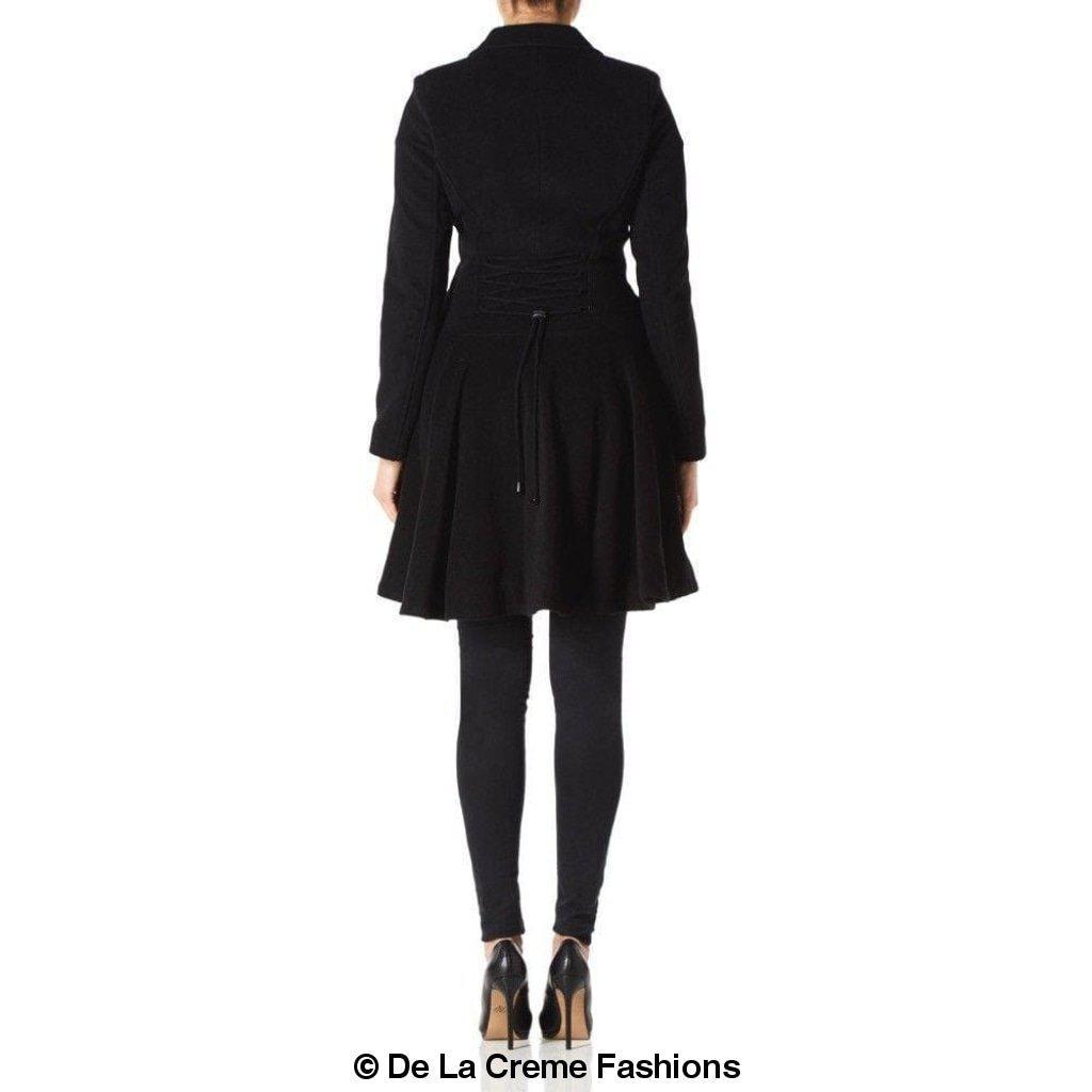 Women’s Wool Blend Double Breasted Skater Coat
