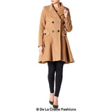 Women’s Wool Blend Double Breasted Skater Coat