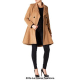 Women’s Wool Blend Double Breasted Skater Coat