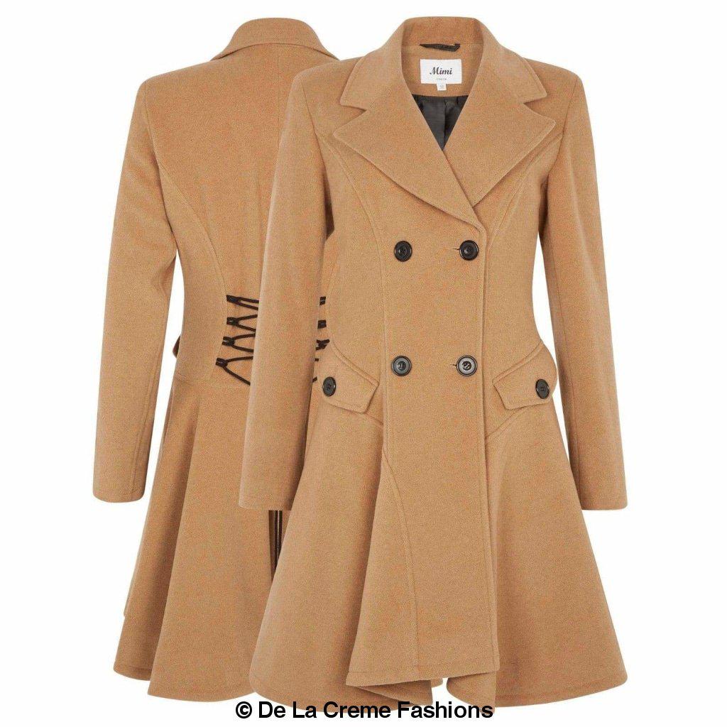 Women’s Wool Blend Double Breasted Skater Coat