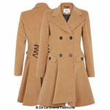Women’s Wool Blend Double Breasted Skater Coat