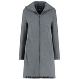 Women's Hooded Zip Coat, De La Creme Women's Wool Coat