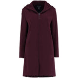 Women's Hooded Zip Coat, De La Creme Women's Wool Coat