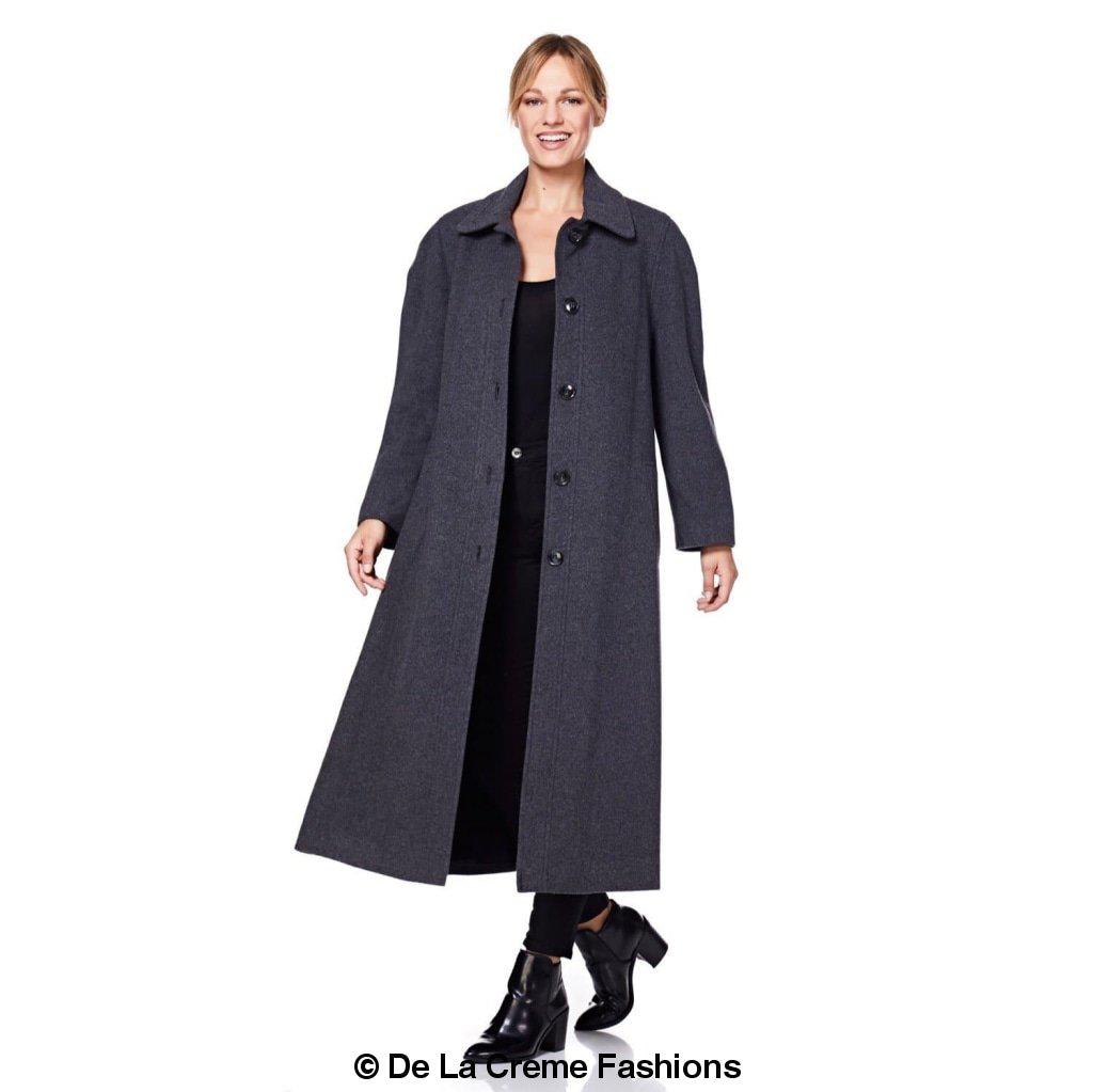 Women's Wool & Cashmere Blend Full-Length Coat – Timeless Elegance | Woman's Long Wool Coat
