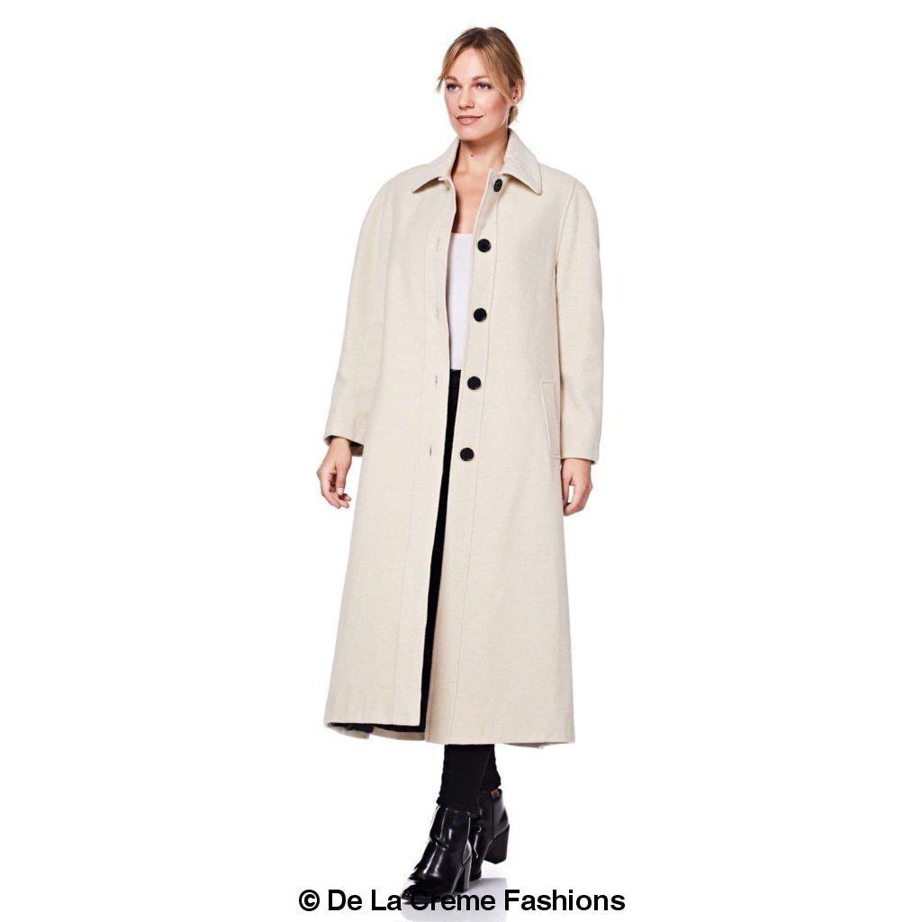 Women's Wool & Cashmere Blend Full-Length Coat – Timeless Elegance | Woman's Long Wool Coat