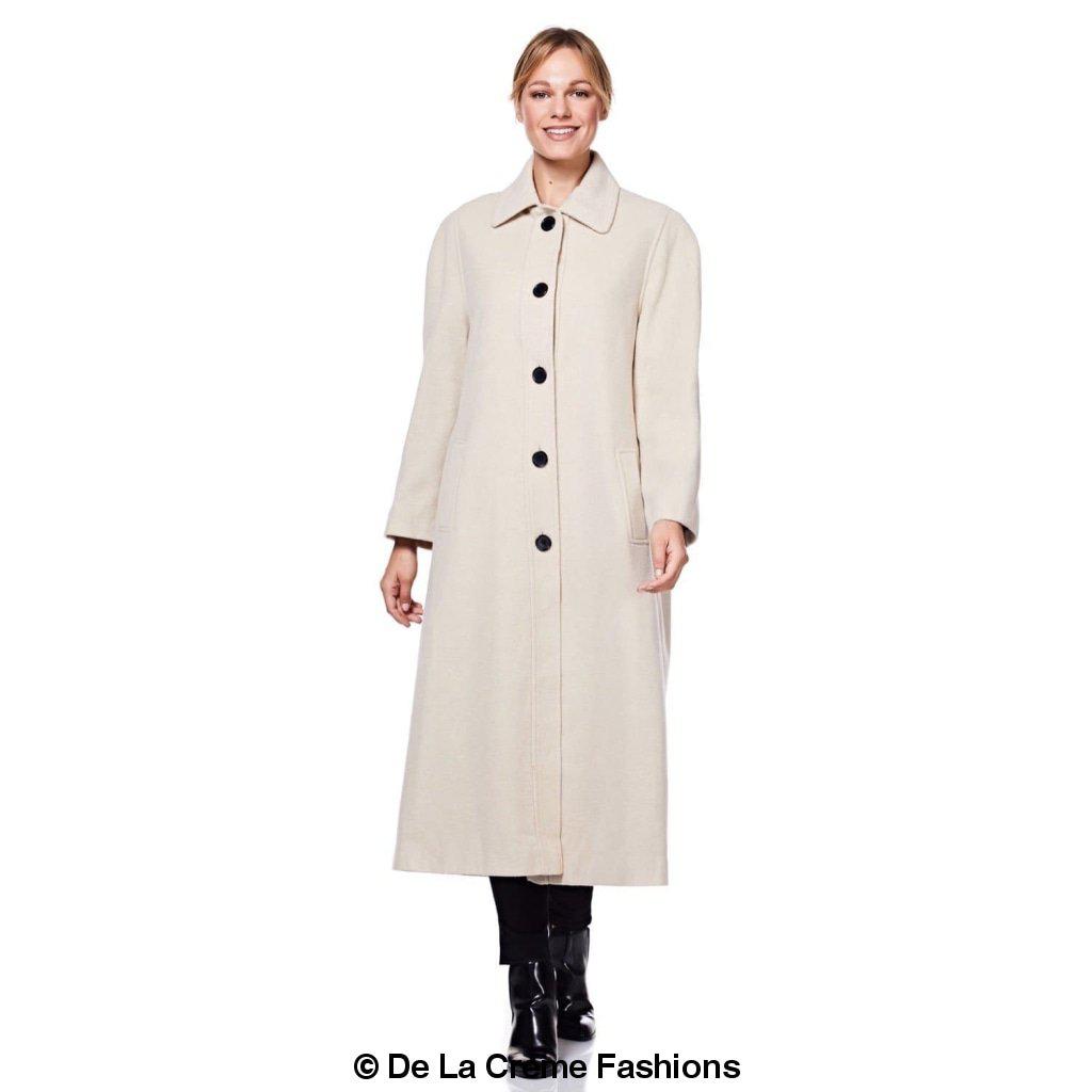 Women's Wool & Cashmere Blend Full-Length Coat – Timeless Elegance | Woman's Long Wool Coat