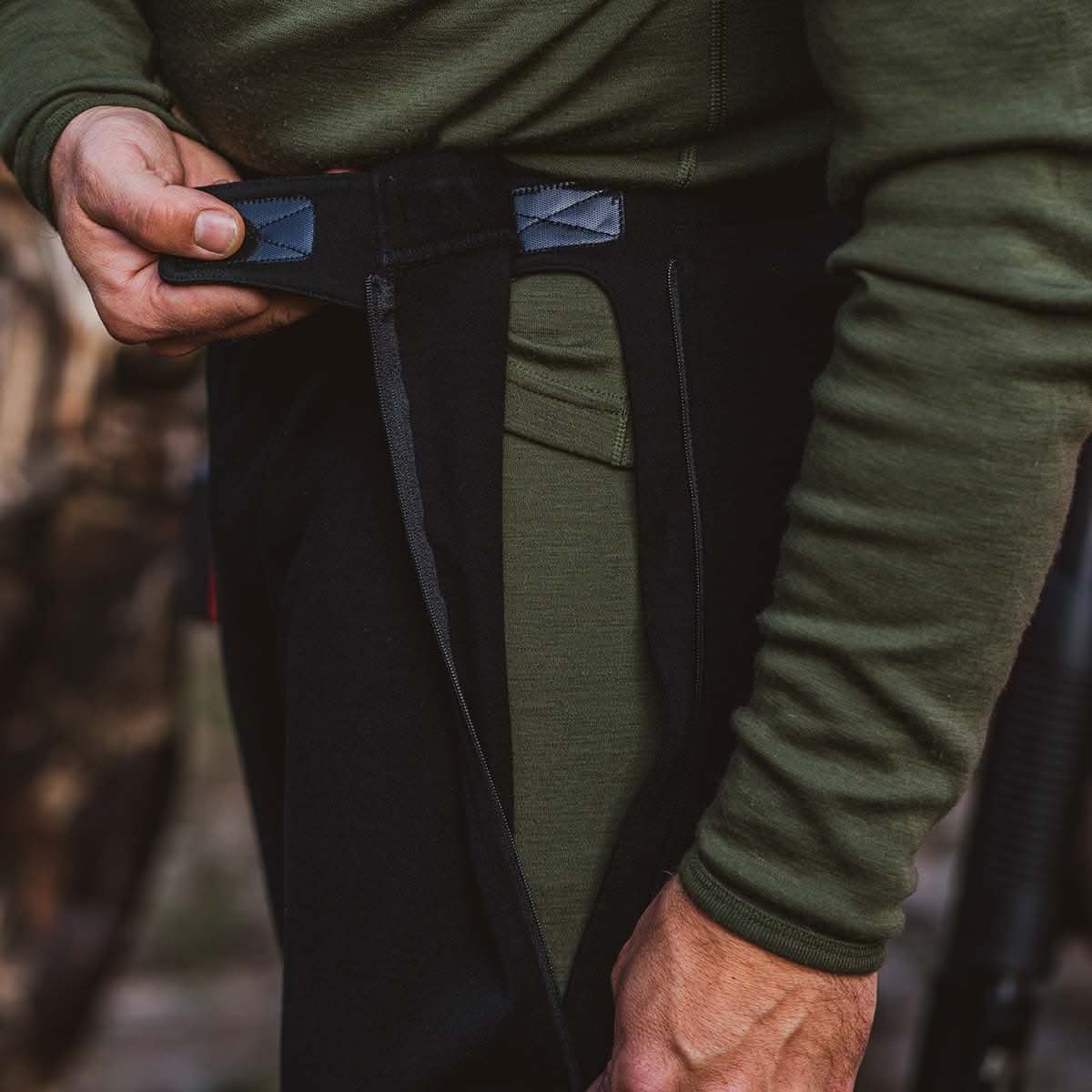 Chugach Men's Heavyweight Zip-Off 3/4 Bottoms 100% Merino Wool