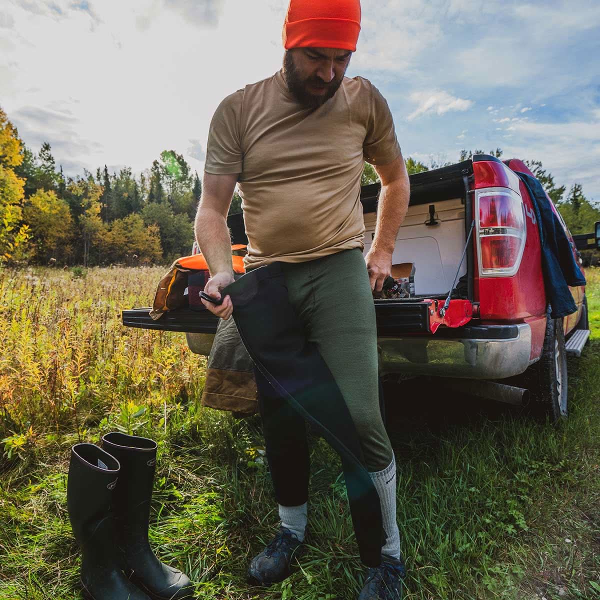 Chugach Men's Heavyweight Zip-Off 3/4 Bottoms 100% Merino Wool