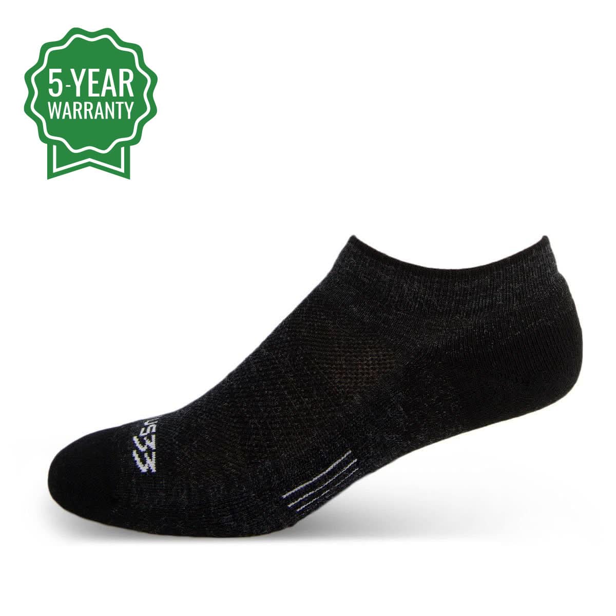 Microweight Cushion - No Show Wool Socks, Made in U.S.A.