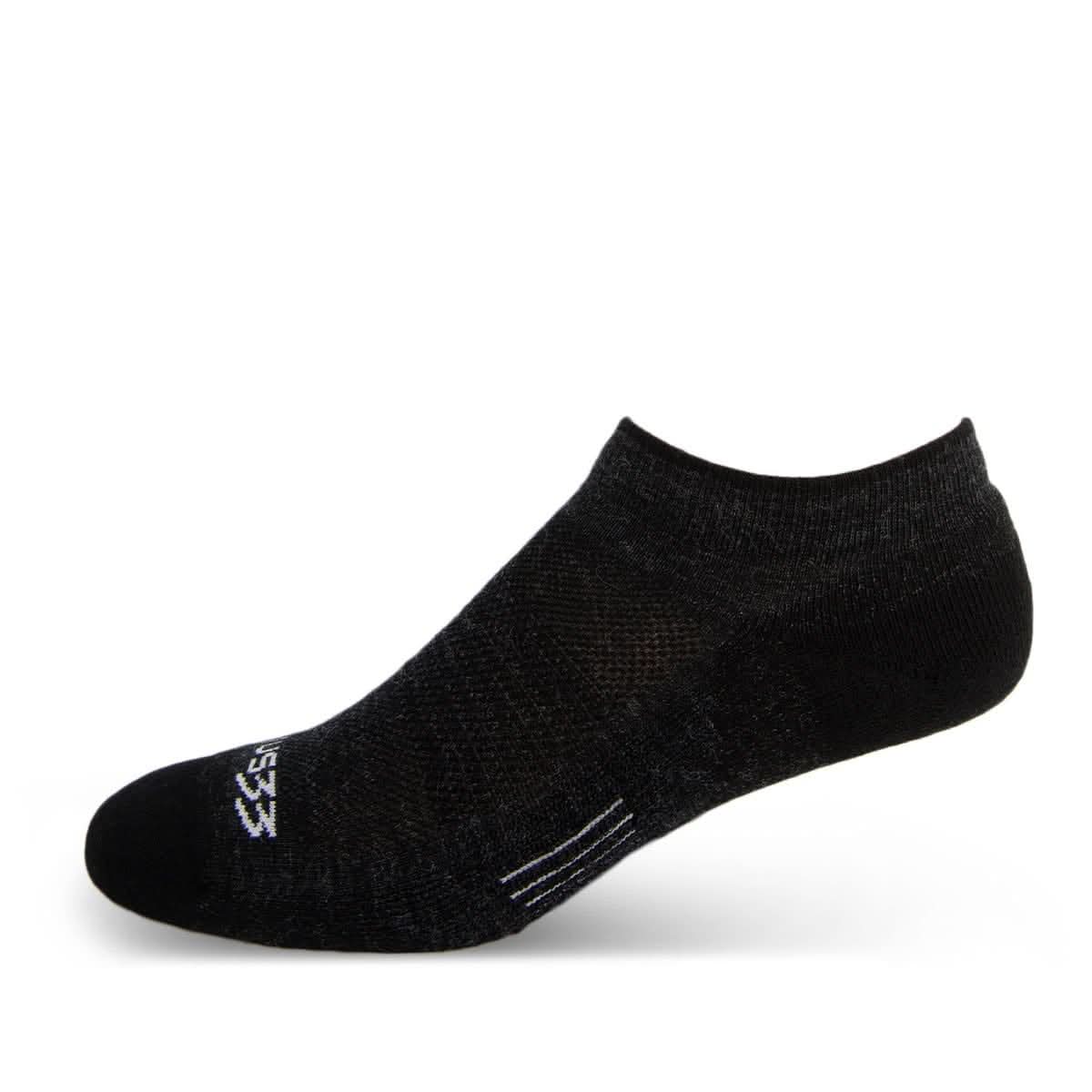 black footie hiking socks