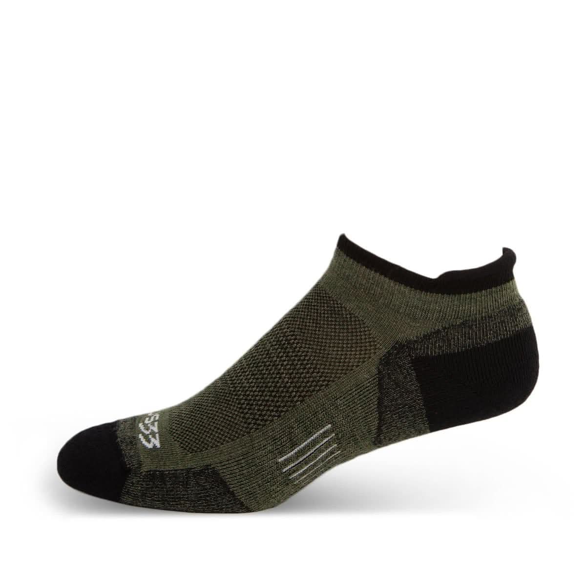 Microweight Cushion - No Show Tab Wool Socks, Made in U.S.A.