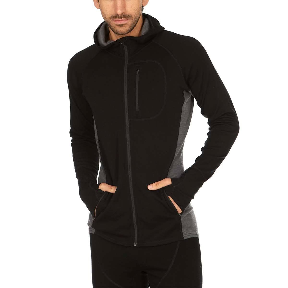 Men's Midweight Full Zip Hoodie by Woolverino
