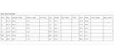 quarter zip sweatshirt size chart