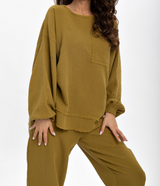 Women's Long Sleeve Top, 100% Organic Cotton Sweatshirt
