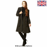 Women's Wool Blend Double Breasted Coat, Women's Wool Coat